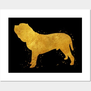 Neapolitan mastiff dog golden art Posters and Art